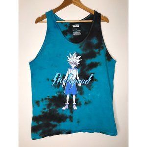 Hunter x Hunter Godspeed Men's 2XL Blue Tie Dye Tank Top Shirt